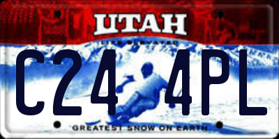 UT license plate C244PL