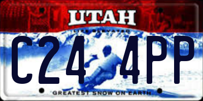 UT license plate C244PP