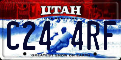 UT license plate C244RF
