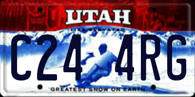 UT license plate C244RG