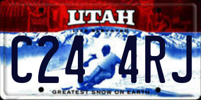 UT license plate C244RJ