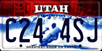 UT license plate C244SJ