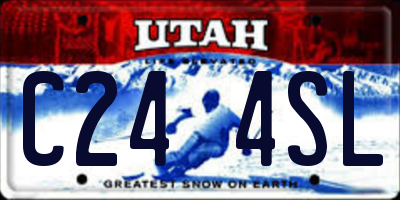 UT license plate C244SL