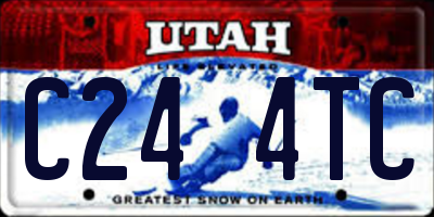 UT license plate C244TC