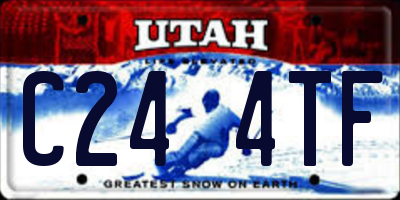 UT license plate C244TF