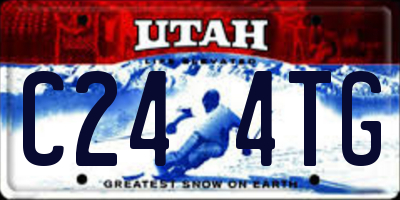 UT license plate C244TG