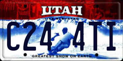 UT license plate C244TI
