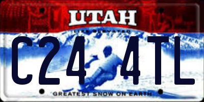UT license plate C244TL