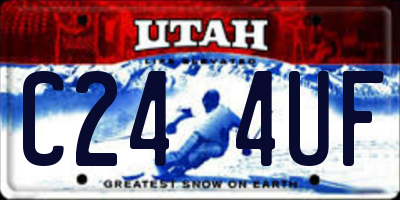 UT license plate C244UF
