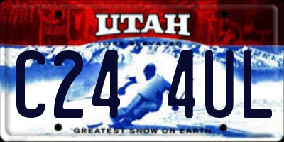 UT license plate C244UL