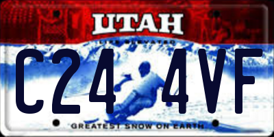 UT license plate C244VF
