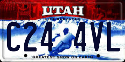UT license plate C244VL