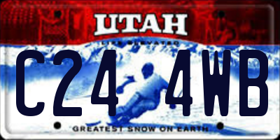 UT license plate C244WB