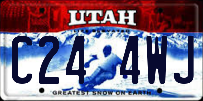 UT license plate C244WJ