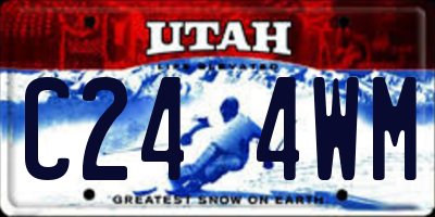 UT license plate C244WM