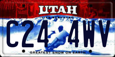 UT license plate C244WV