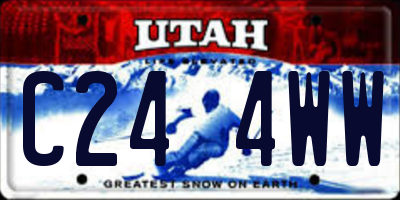UT license plate C244WW