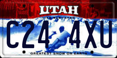 UT license plate C244XU