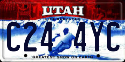 UT license plate C244YC