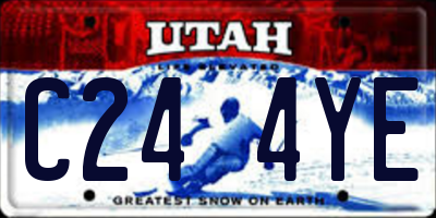 UT license plate C244YE