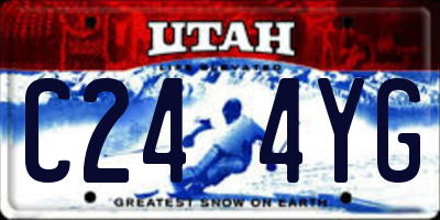 UT license plate C244YG