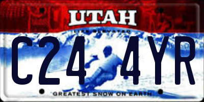 UT license plate C244YR