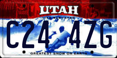 UT license plate C244ZG