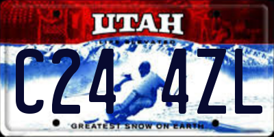 UT license plate C244ZL
