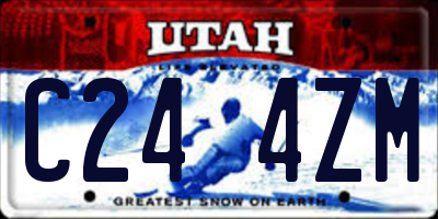 UT license plate C244ZM