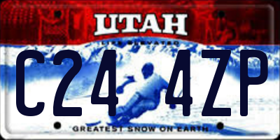 UT license plate C244ZP