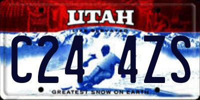 UT license plate C244ZS