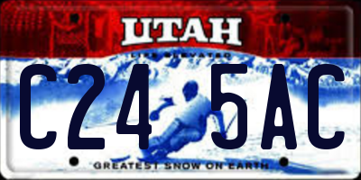 UT license plate C245AC