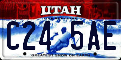 UT license plate C245AE