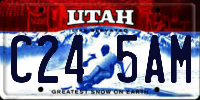 UT license plate C245AM