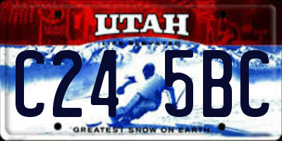 UT license plate C245BC