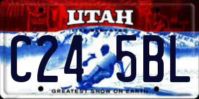 UT license plate C245BL