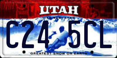 UT license plate C245CL