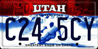 UT license plate C245CY