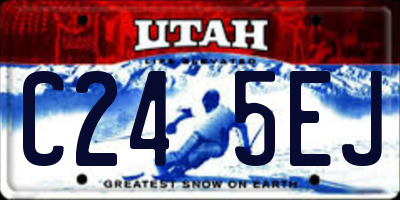 UT license plate C245EJ