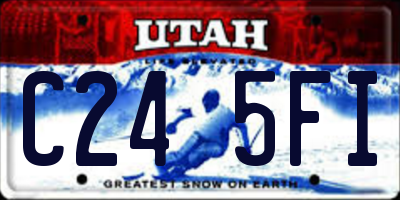 UT license plate C245FI