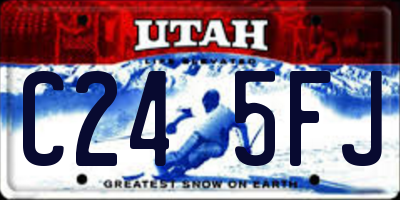 UT license plate C245FJ