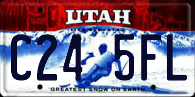 UT license plate C245FL