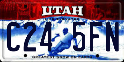 UT license plate C245FN