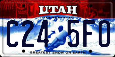UT license plate C245FO