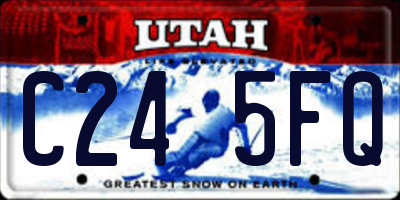 UT license plate C245FQ