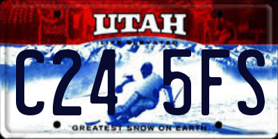 UT license plate C245FS