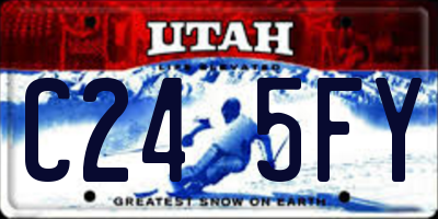 UT license plate C245FY