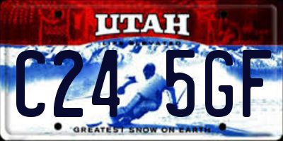 UT license plate C245GF