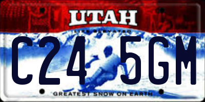 UT license plate C245GM