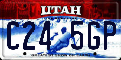 UT license plate C245GP